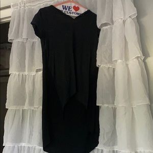 High low black tee